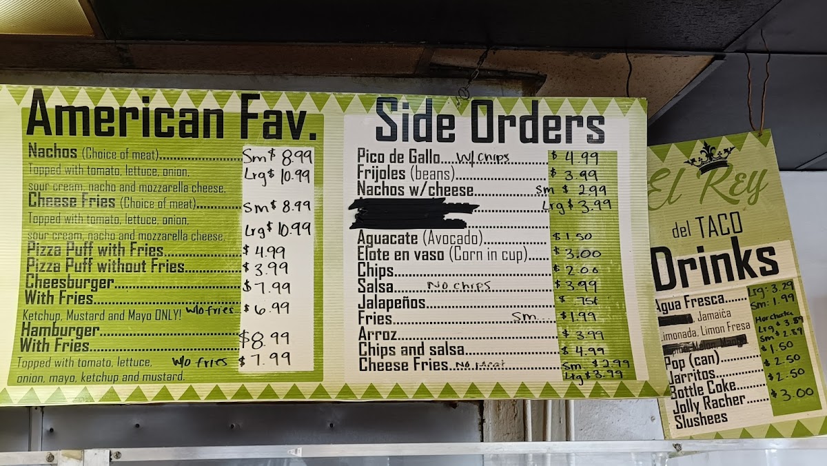 El Rey del Taco Menu - Image 2